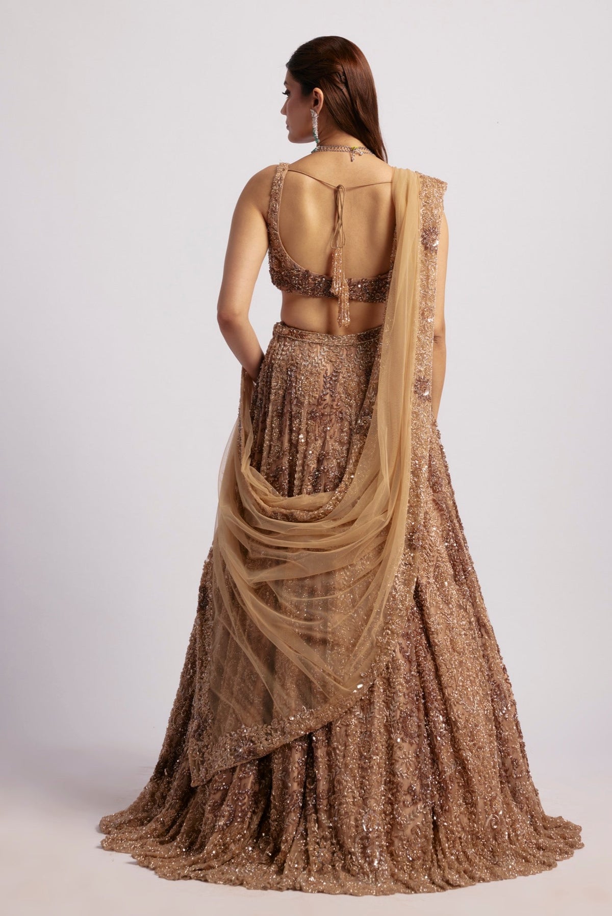RAZIA BROWN LEHENGA