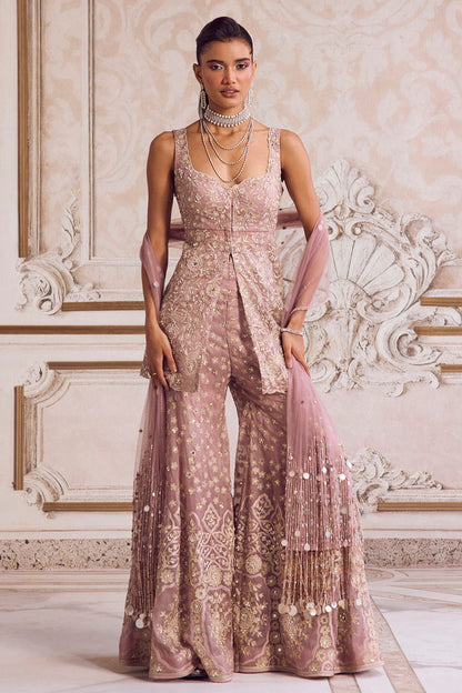 Champagne Rose Peplum Set