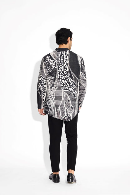 MORPH DRIFT Black Short Kurta