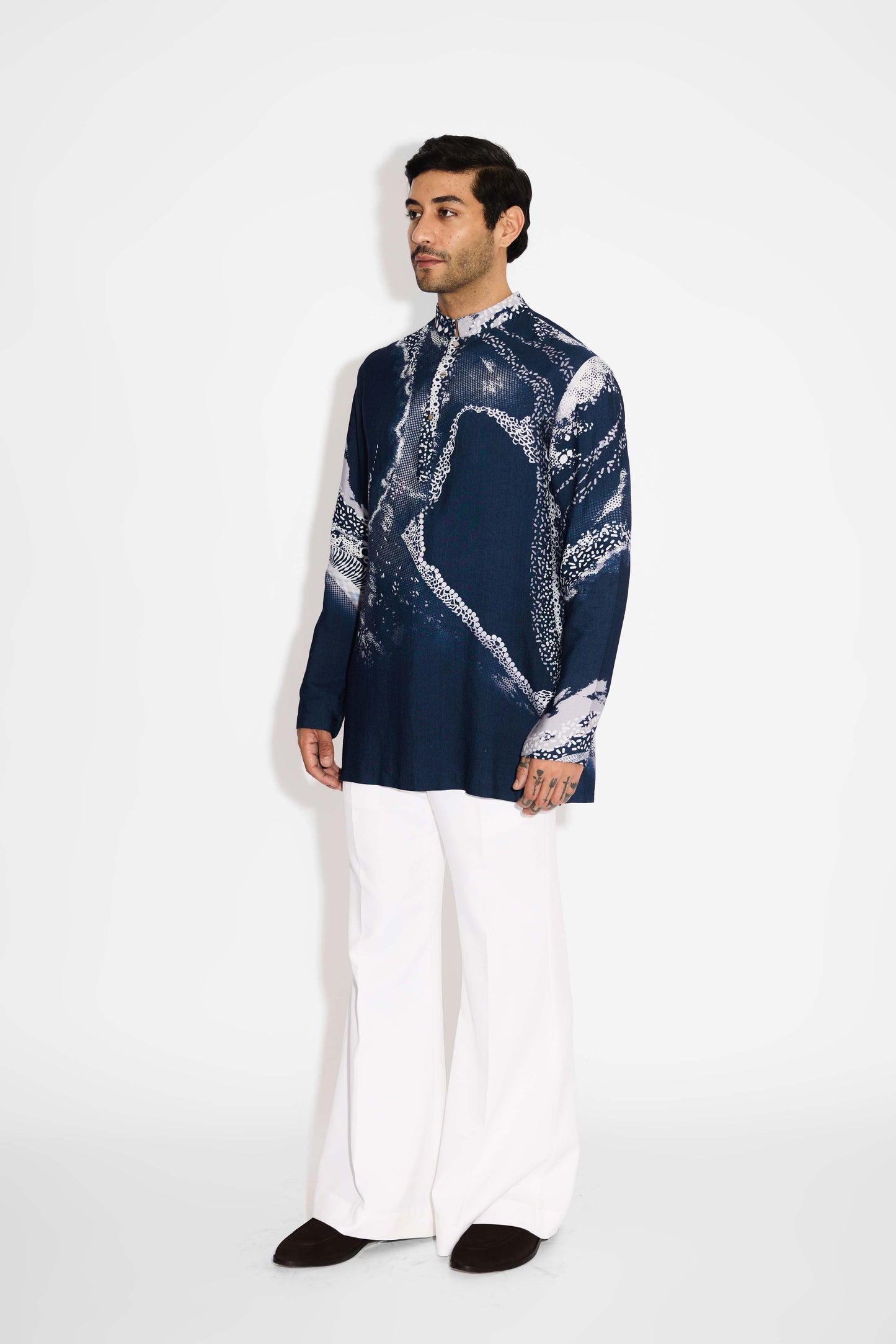 MORPH print Blue Short Kurta