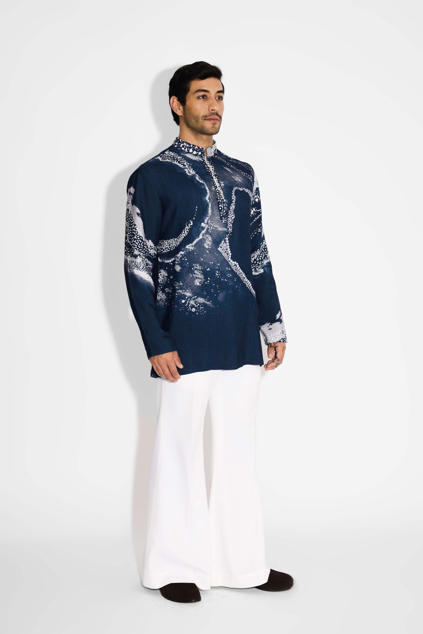 MORPH print Blue Short Kurta