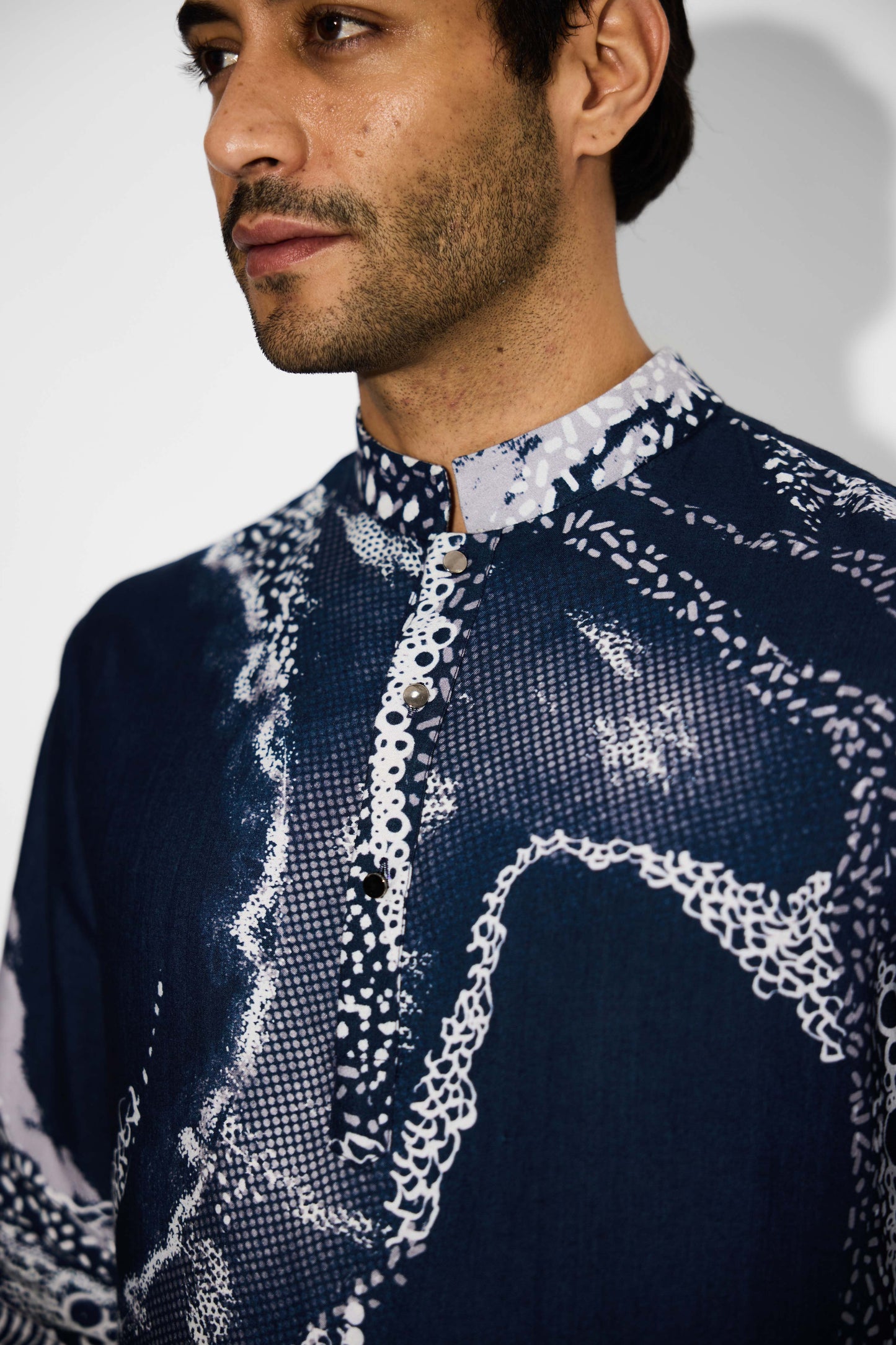 MORPH print Blue Short Kurta