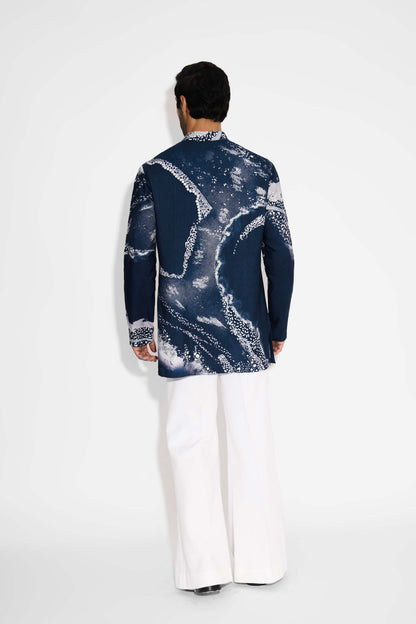 MORPH print Blue Short Kurta