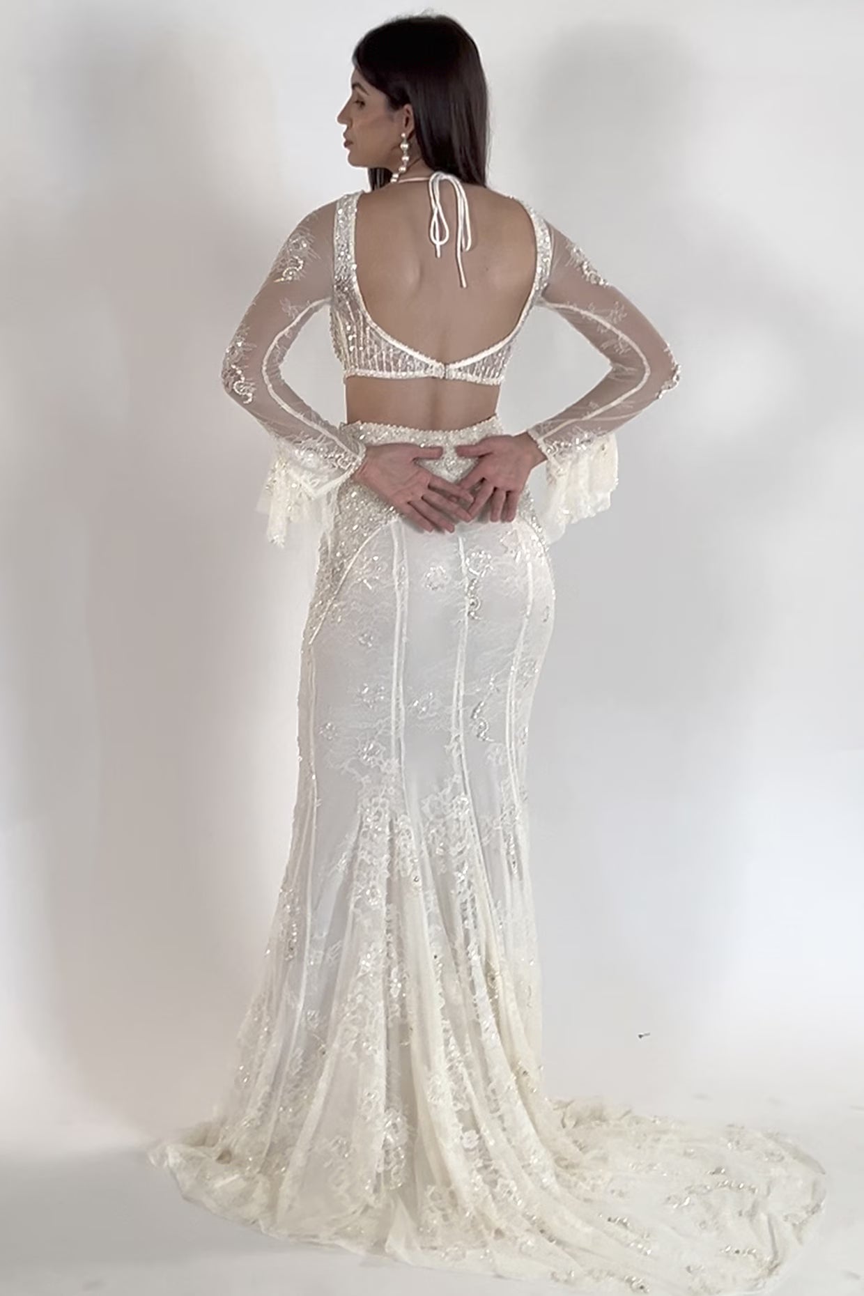 CREME MERMAID LEHENGA