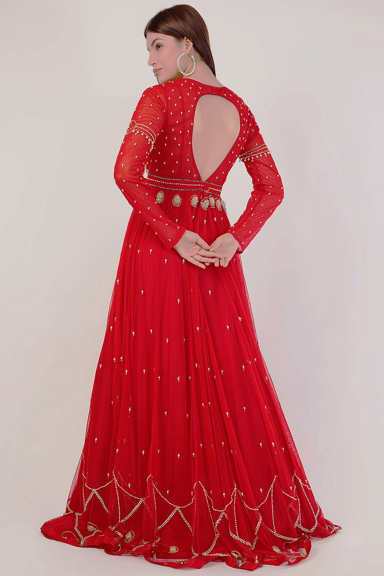 DUCHESS RED ANARKALI