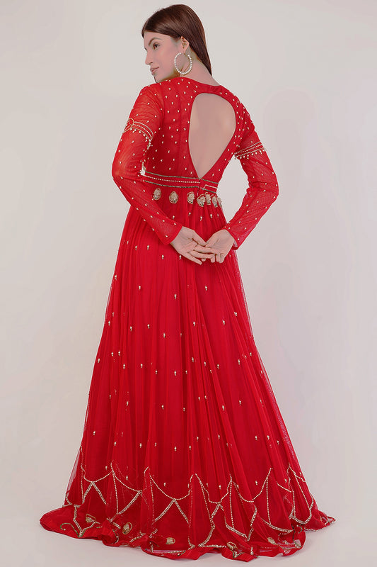 DUCHESS RED ANARKALI