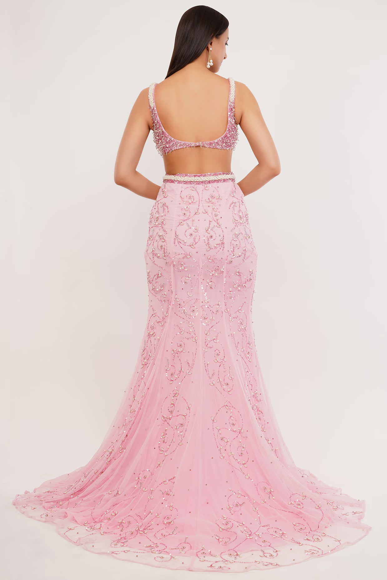 ROSE QUARTZ MERMAID LEHENGA