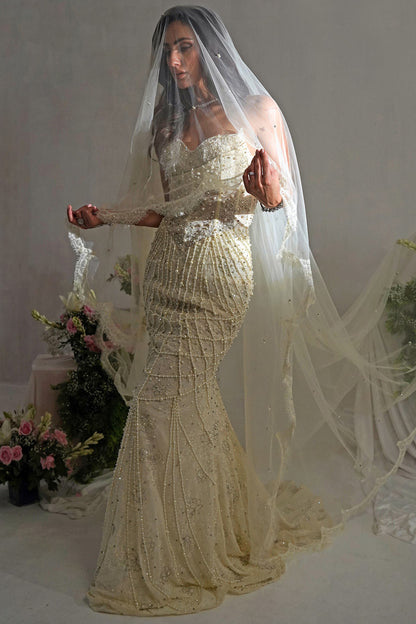 CHANTILLY PEARL MERMAID GOWN