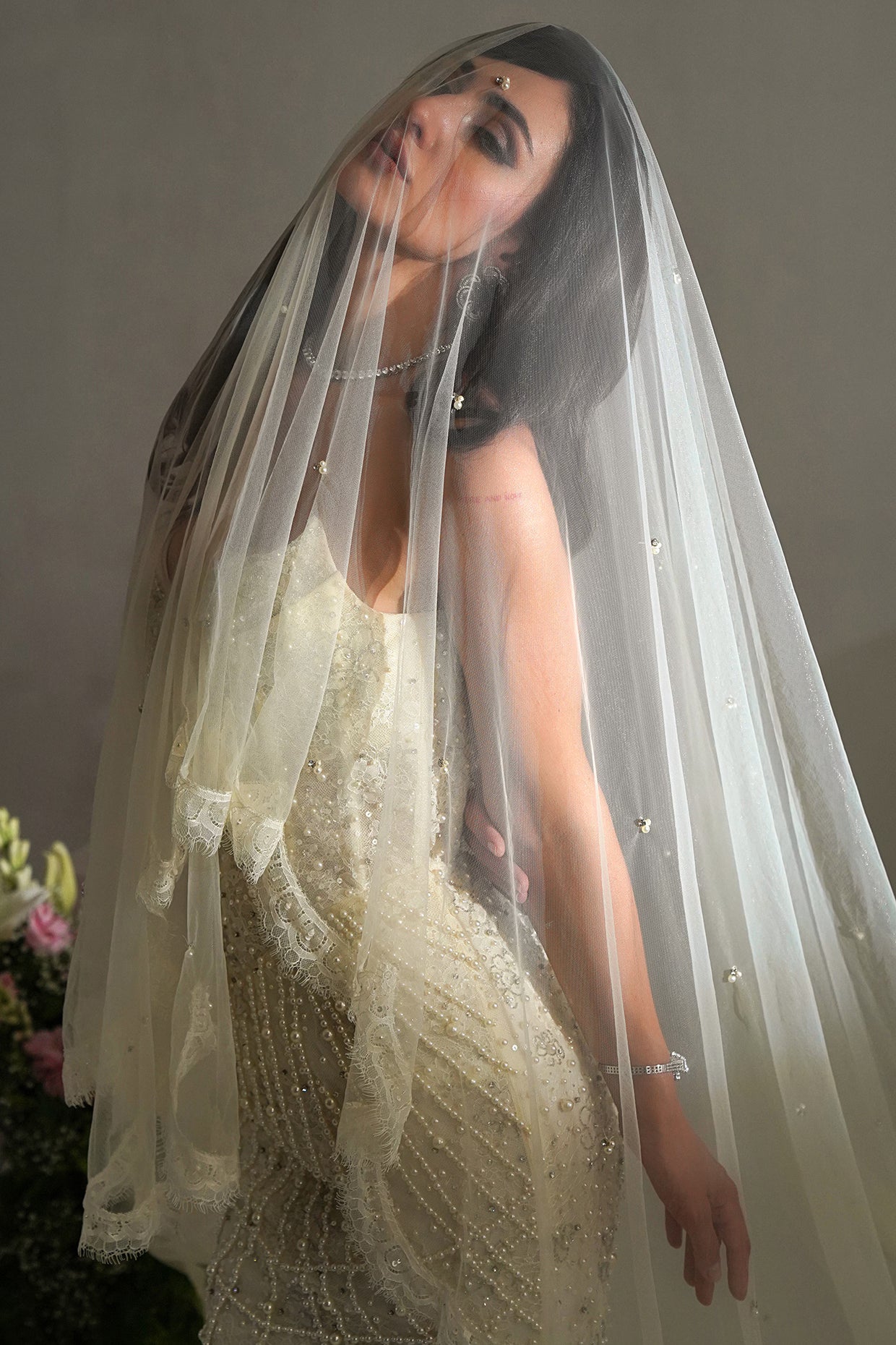 CHANTILLY PEARL MERMAID GOWN