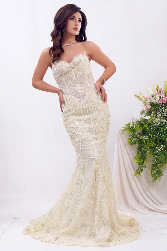 CHANTILLY PEARL MERMAID GOWN