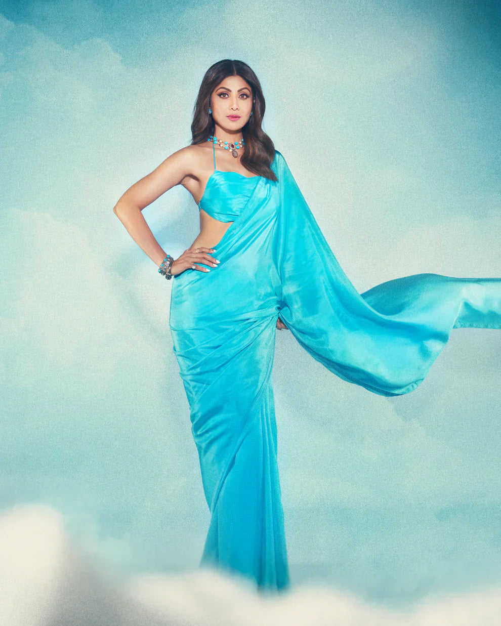 Handwoven Turquoise Blue Silk Saree