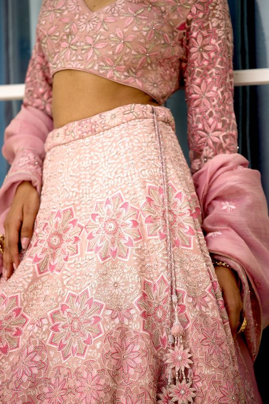 Blush Blossom Women wear Lehenga set