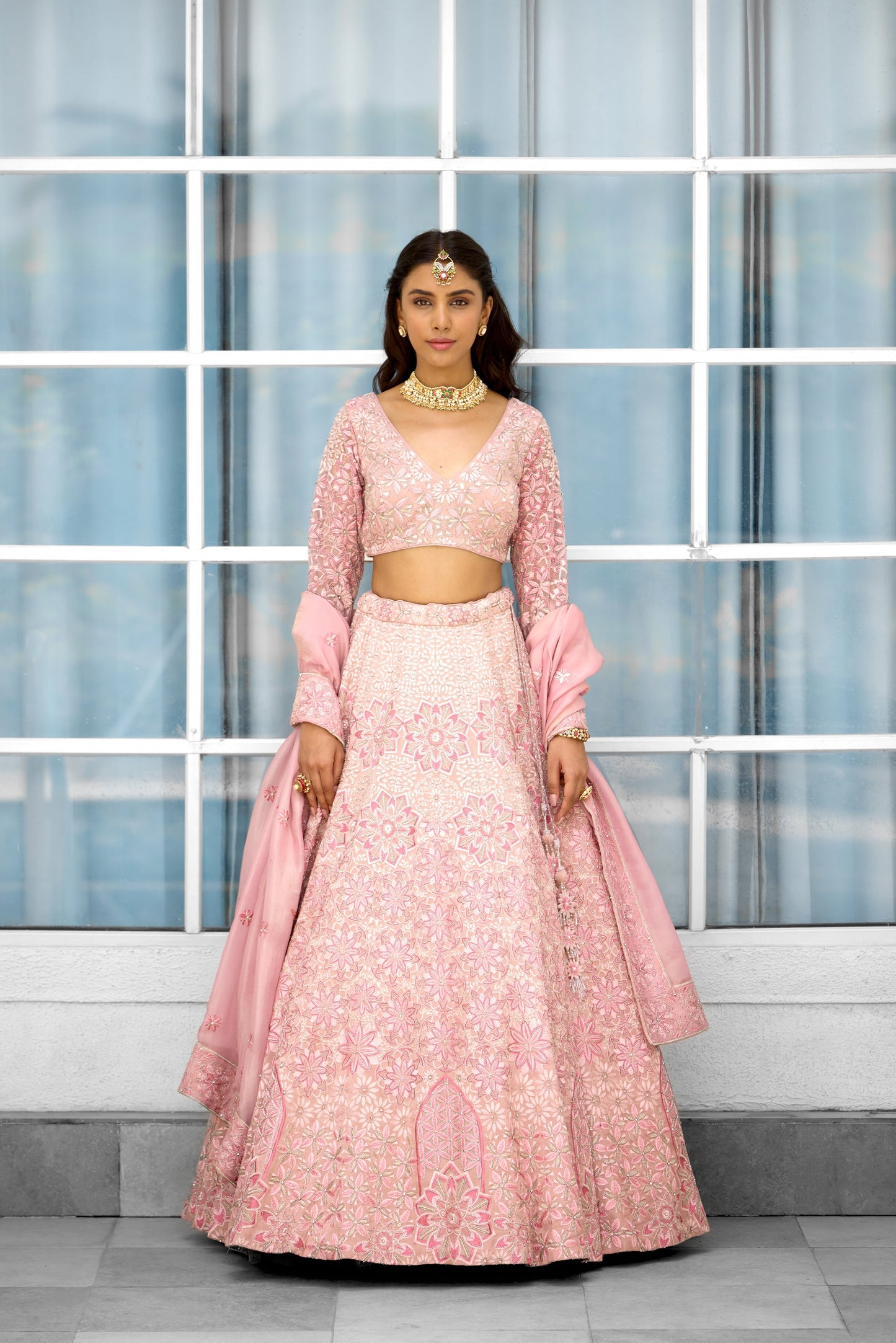 Blush Blossom Women wear Lehenga set