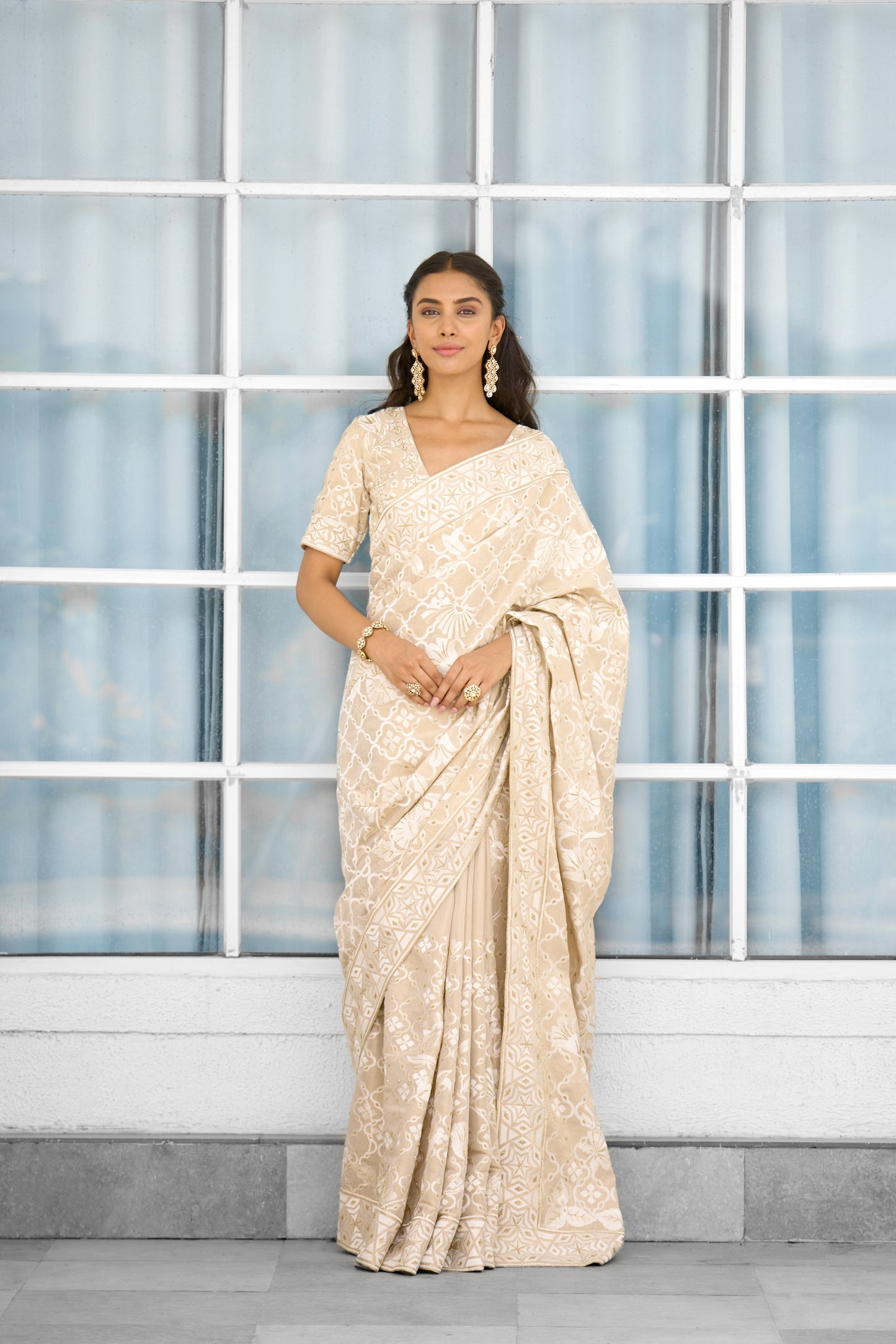 Honey Drop Women wear saree blouse set