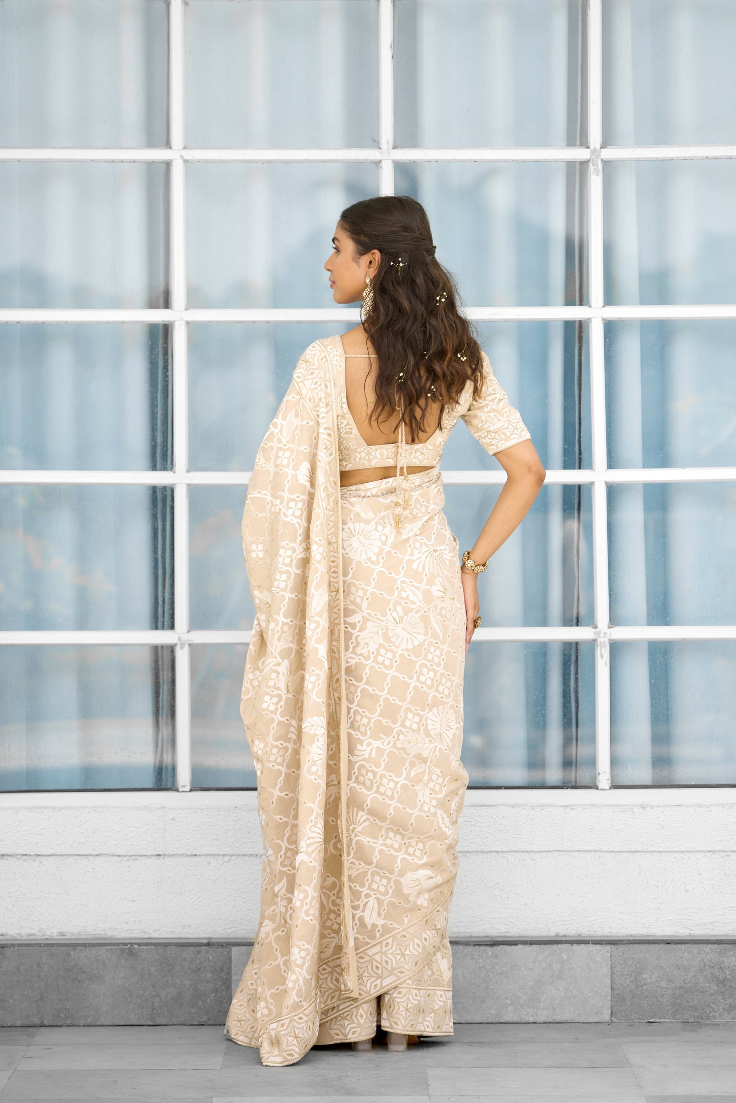 Honey Drop Women wear saree blouse set