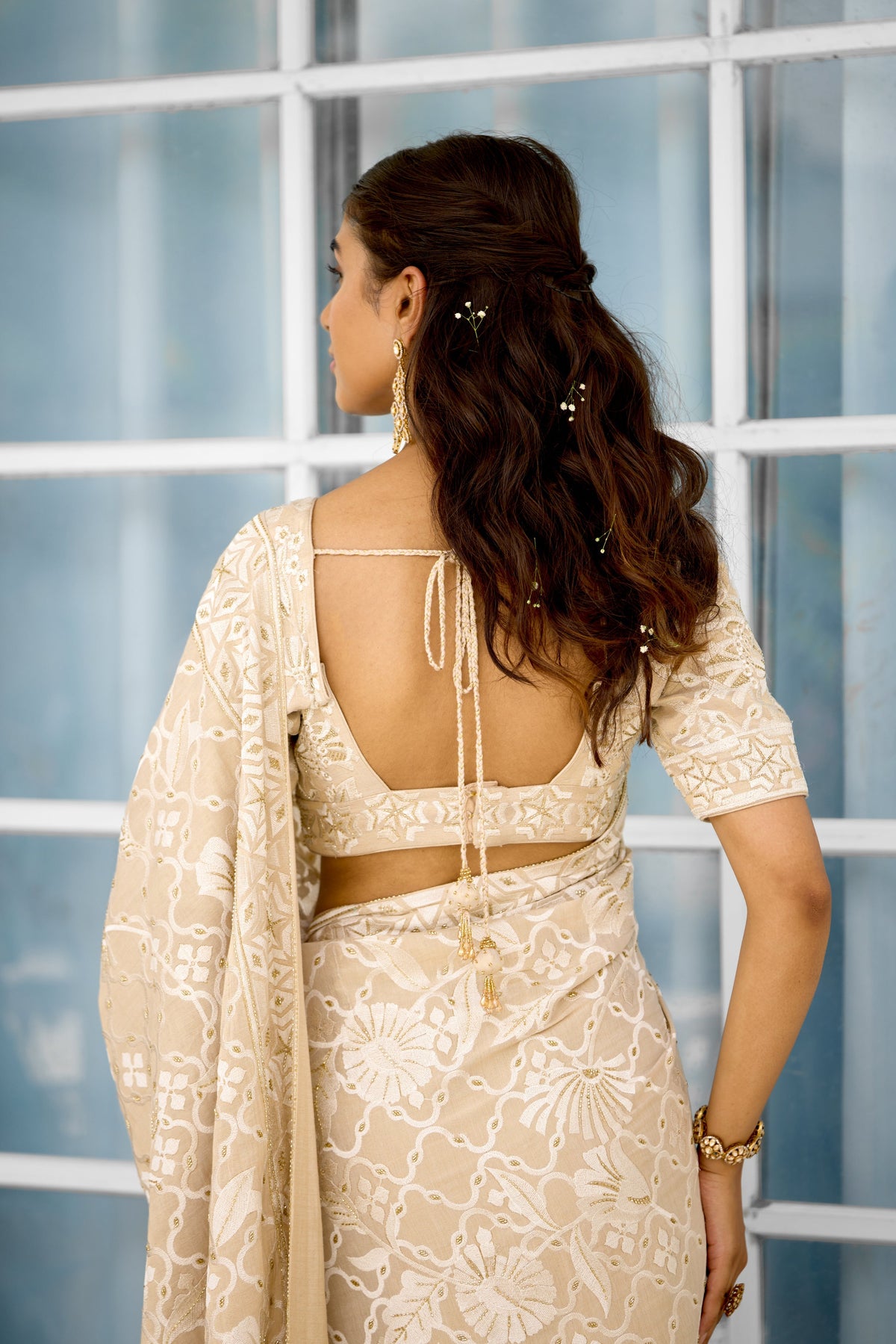 Honey Drop Women wear saree blouse set