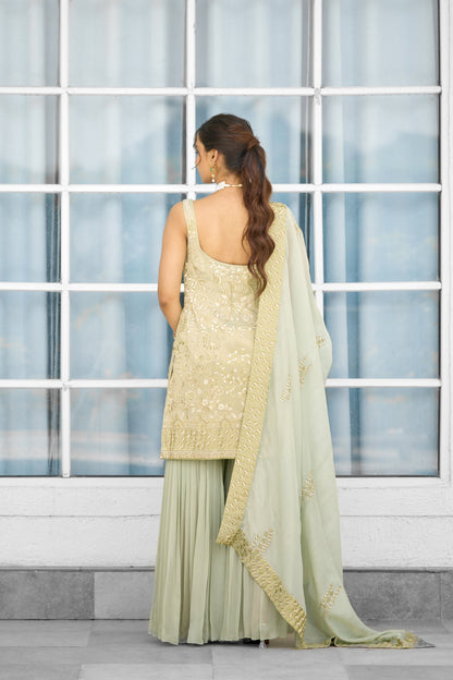 Moss Mirage Women wear kurta Sharara set