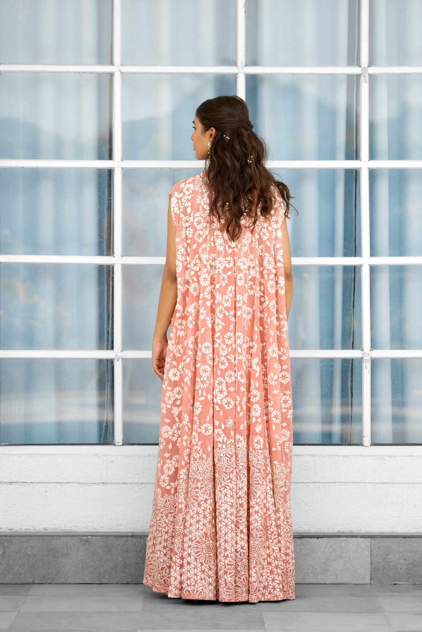 Petal Dust Women wear Cape Dhoti set