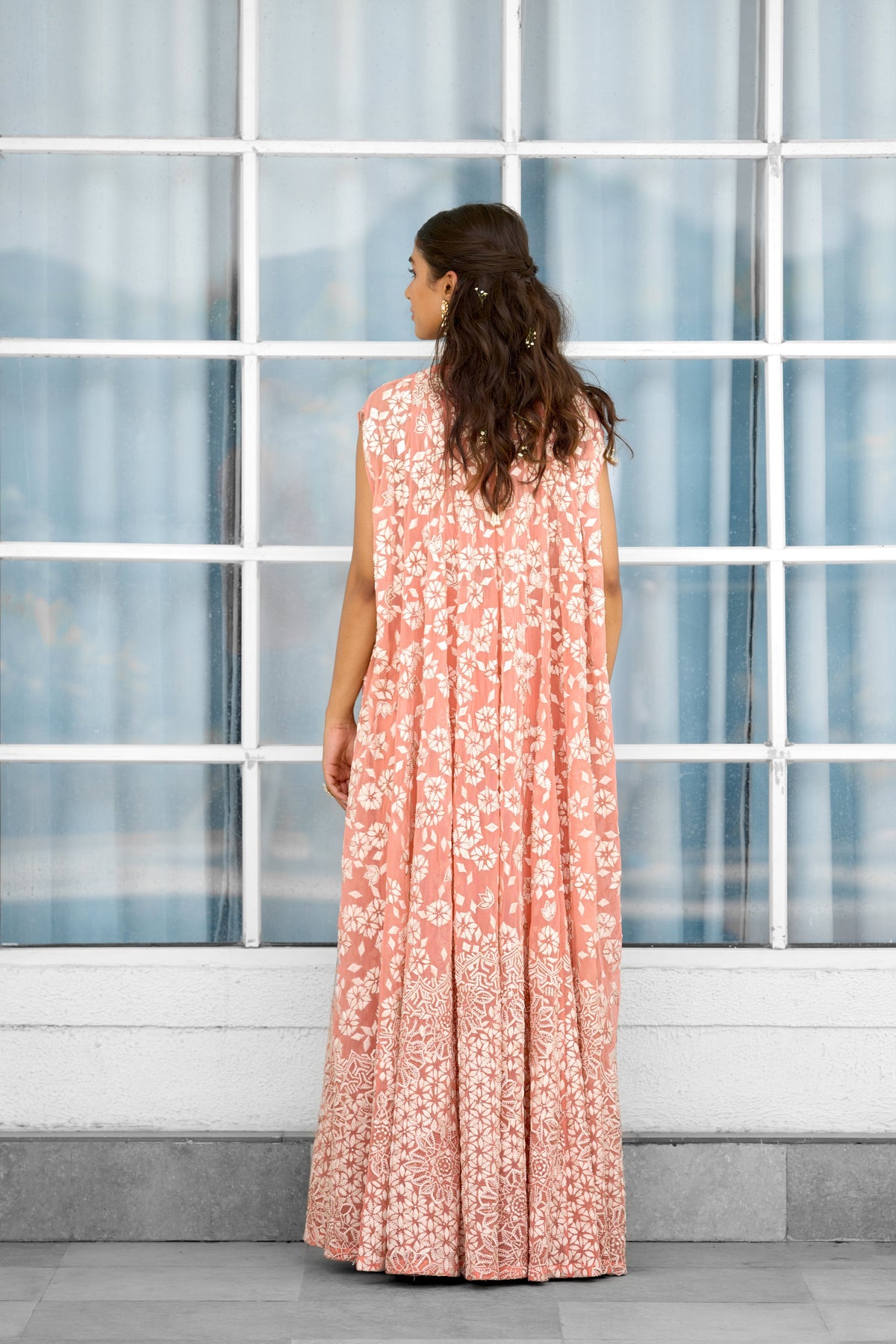 Petal Dust Women wear Cape Dhoti set