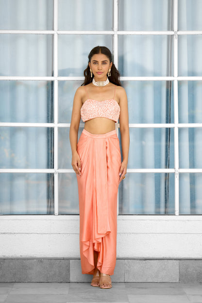 Petal Dust Women wear Cape Dhoti set