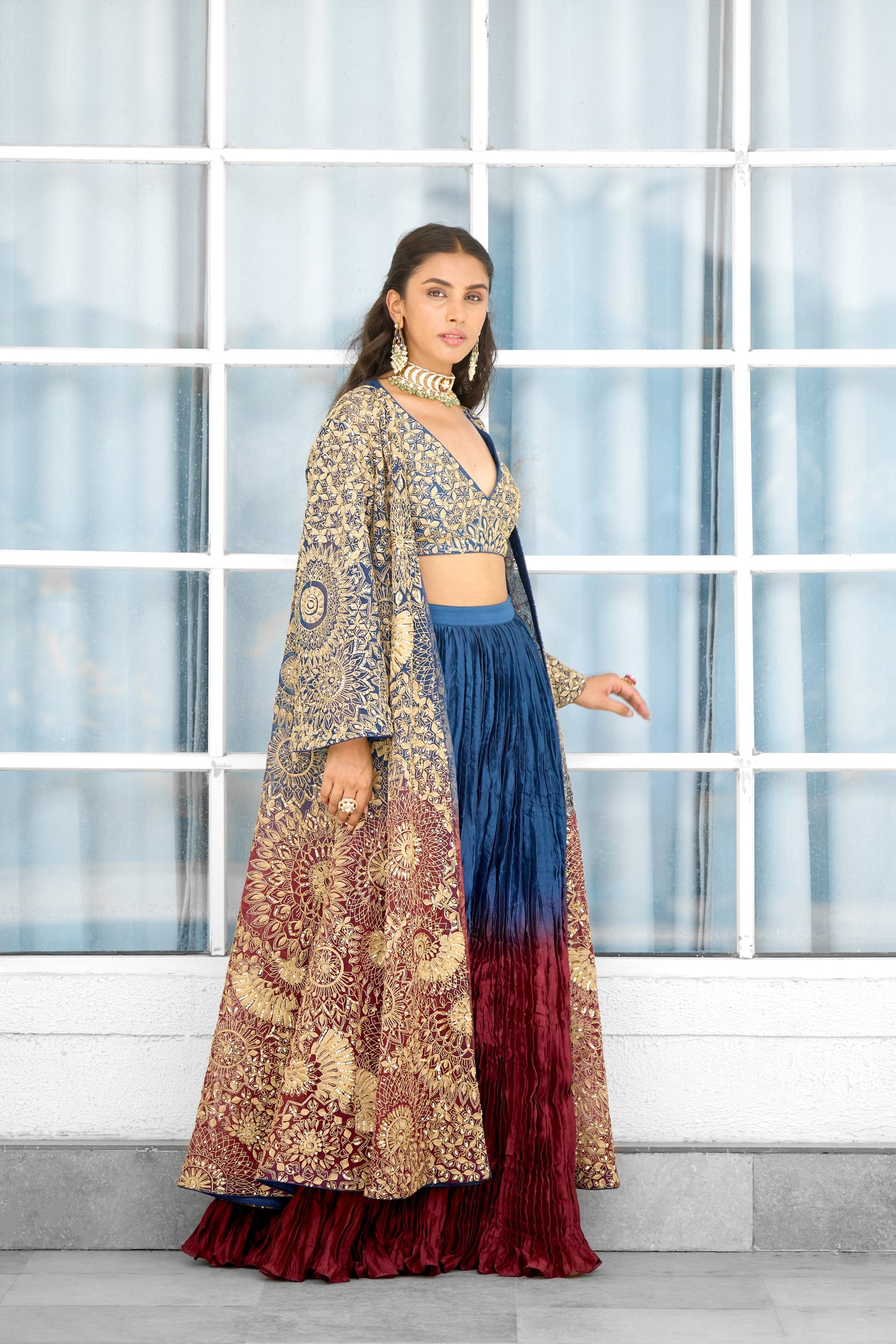 Scarlet Desire Women wear Cape skirt set