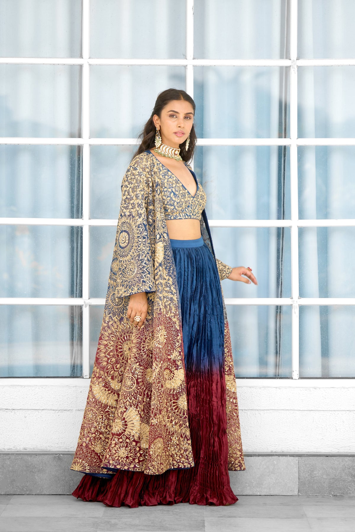 Scarlet Desire Women wear Cape skirt set