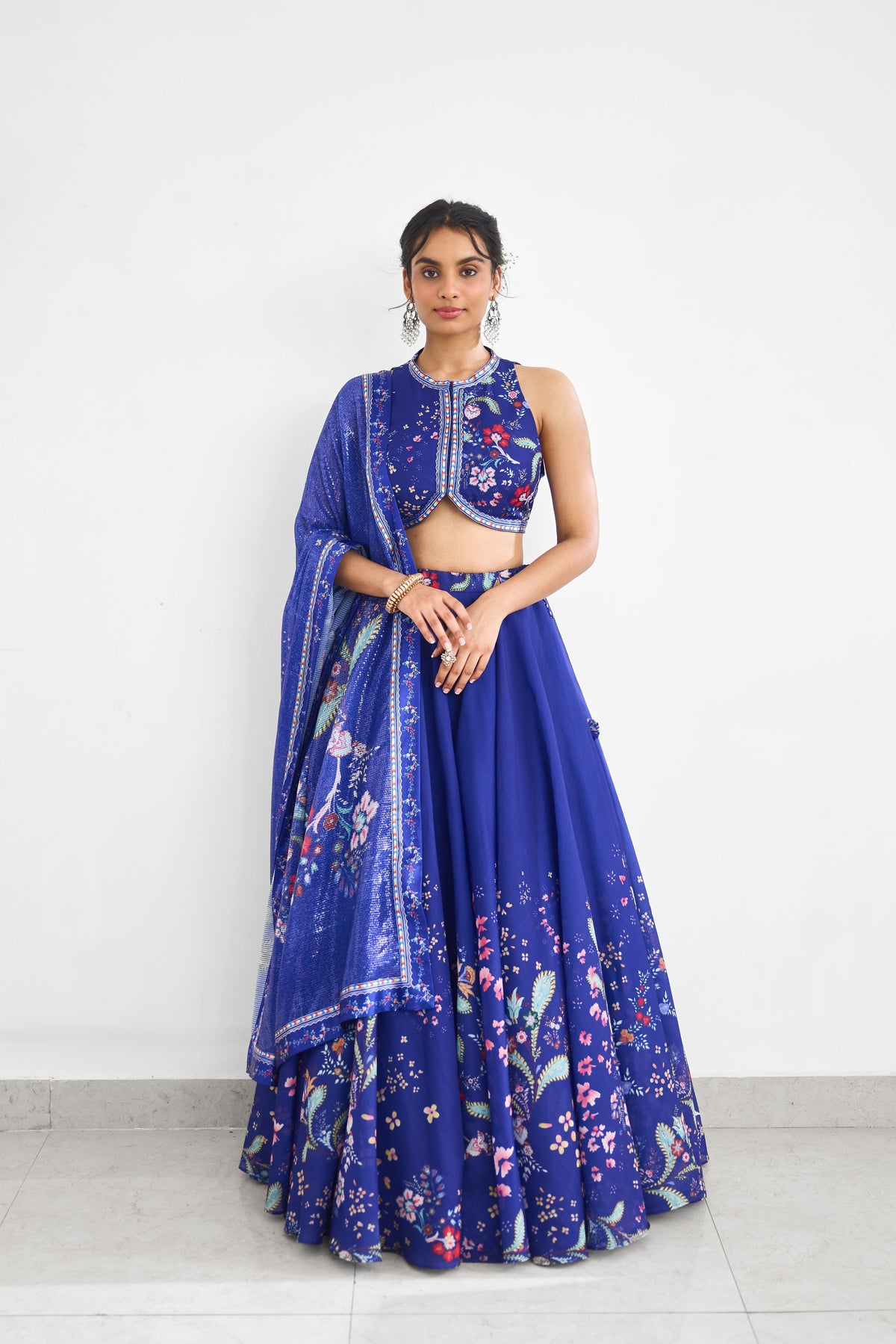 Peacock garden women wear Printed Lehenga set