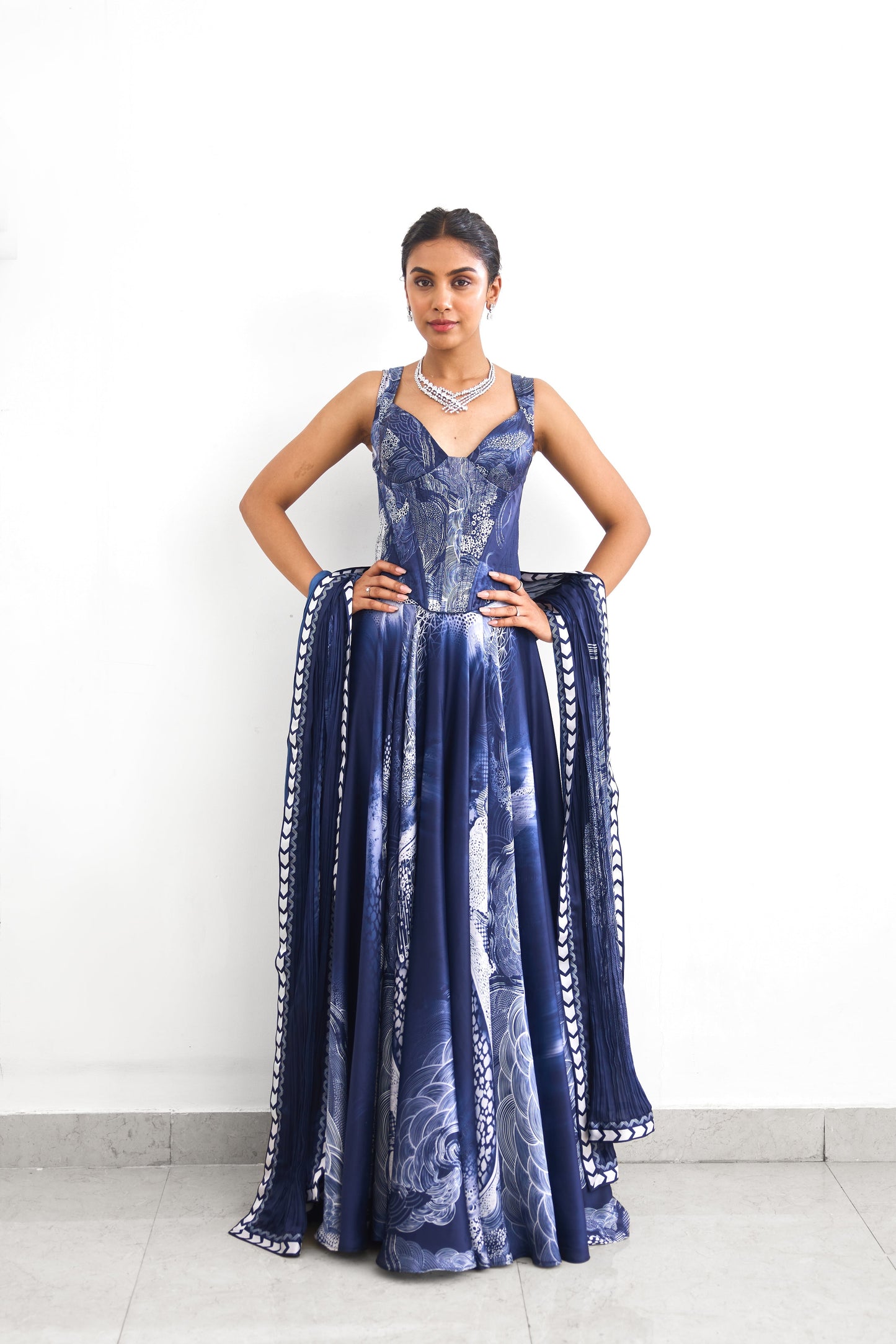Swirl Print Women wear Printed Lehenga set