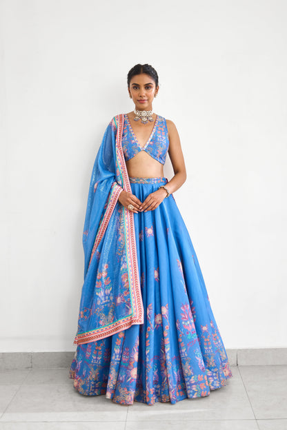 Blue Haze Women wear Printed Lehenga set