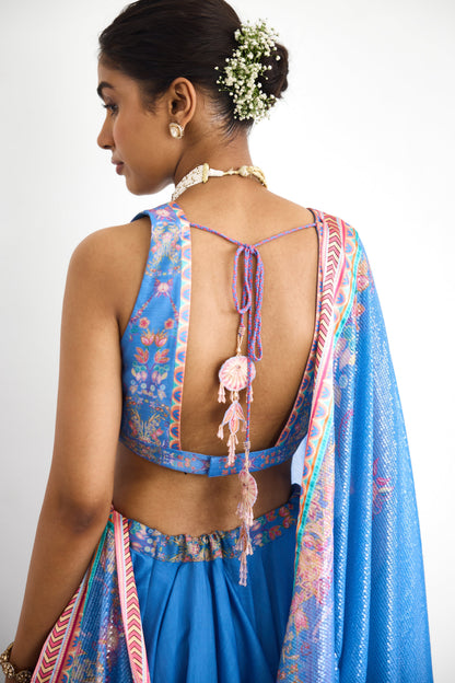 Blue Haze Women wear Printed Lehenga set