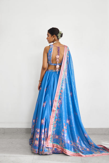 Blue Haze Women wear Printed Lehenga set