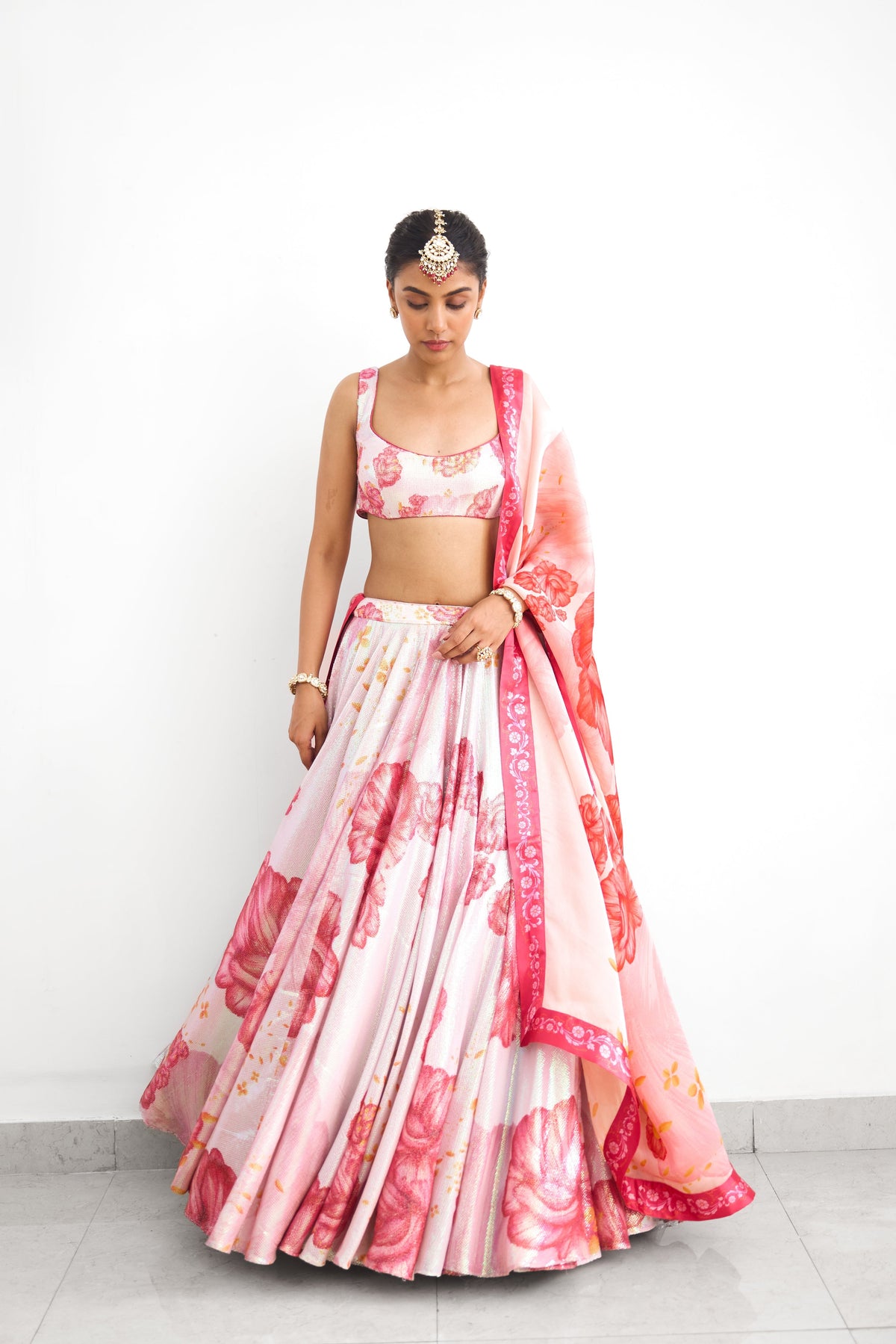 Blush Bloom Women wear Sequence Lehenga set