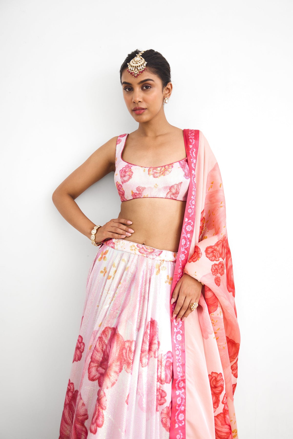 Blush Bloom Women wear Sequence Lehenga set