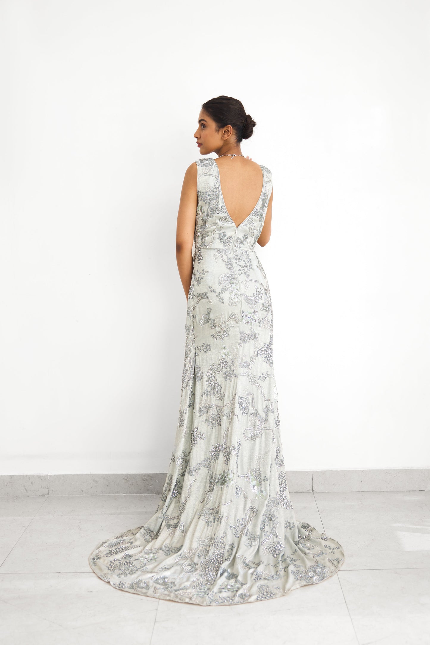Sea Breeze Women wear Embellished Floor Length gown