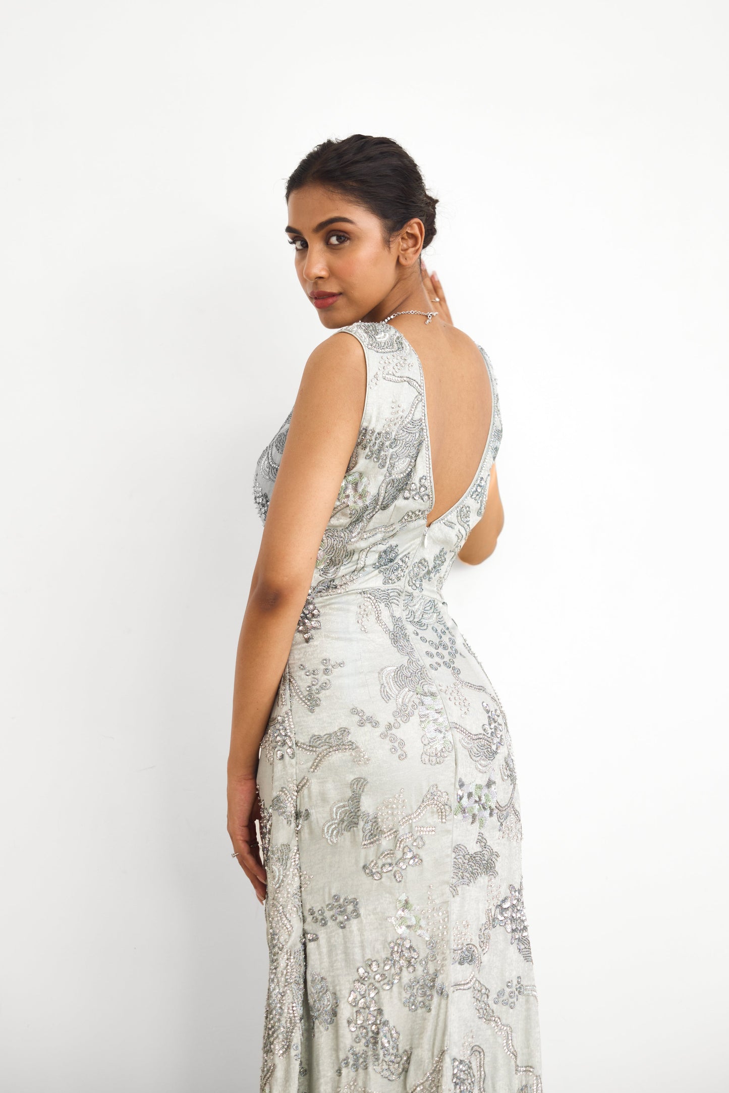 Sea Breeze Women wear Embellished Floor Length gown