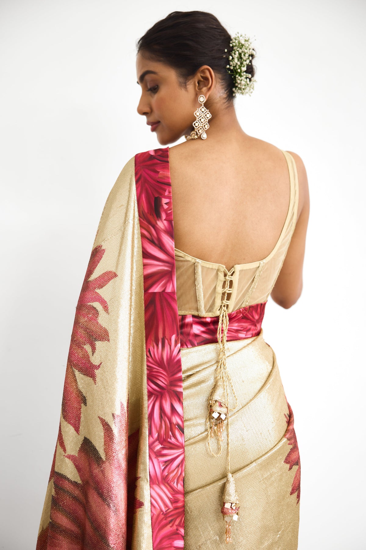 Golden Hour Women wear Sequence saree set