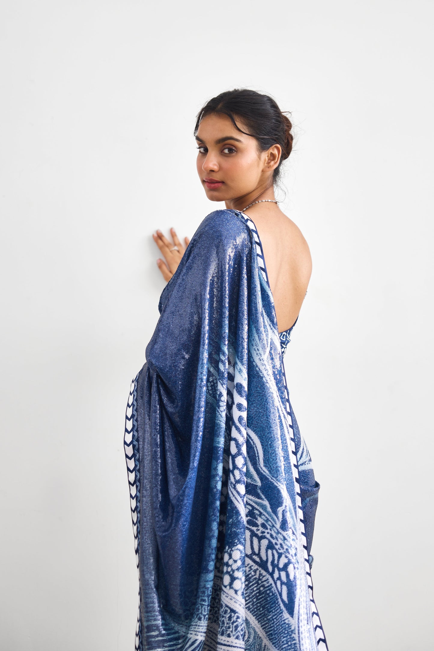 Swirl Sequence Women wear Saree set