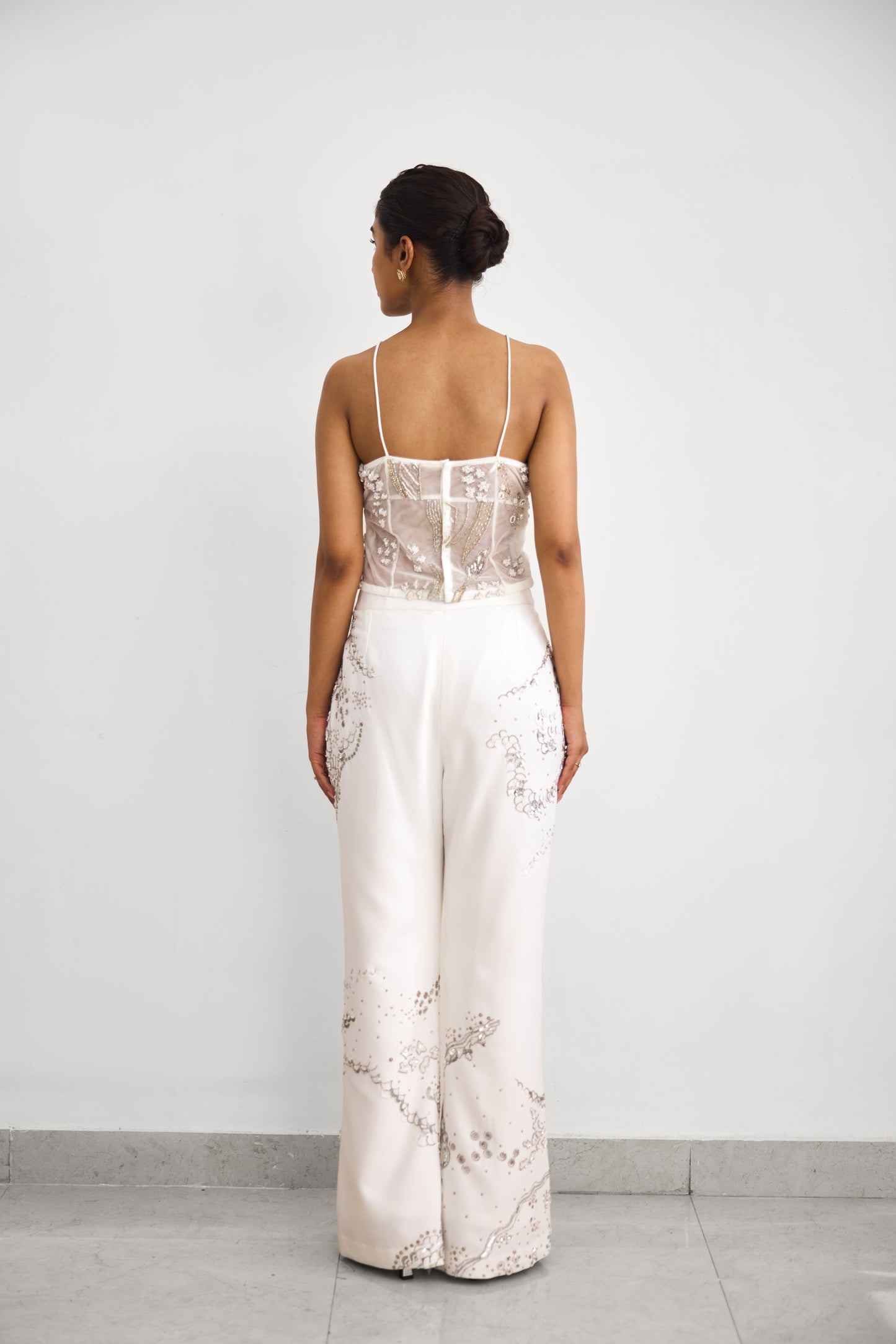 Aurora Ivory Women wear Jacket Pant Corset set