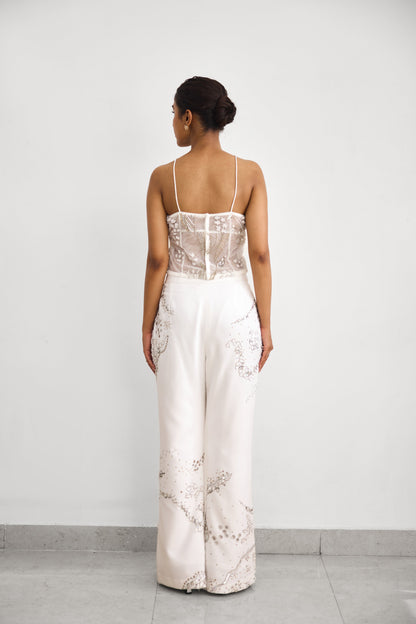 Aurora Ivory Women wear Jacket Pant Corset set