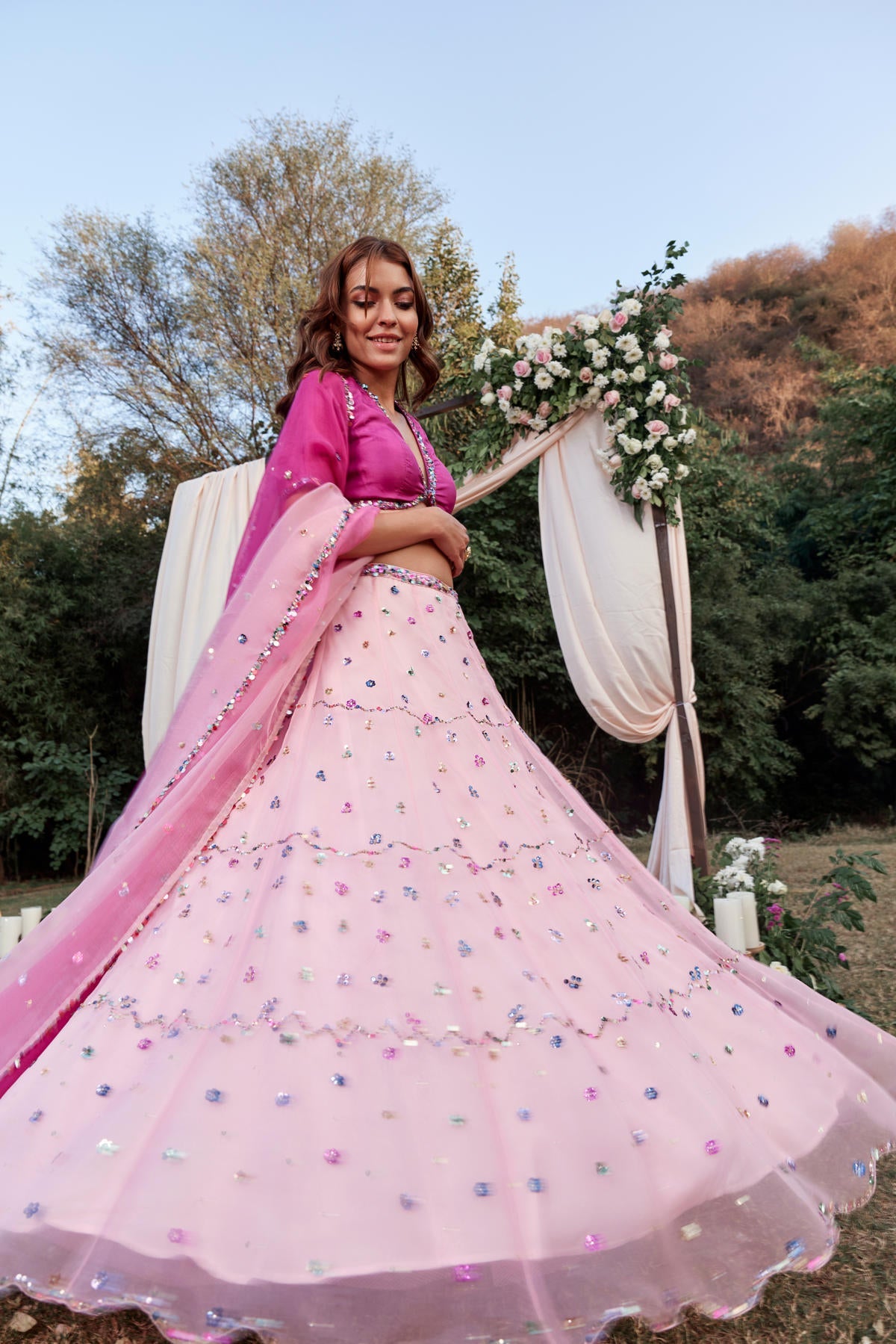 GULMOHAR Lengha set