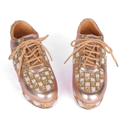PEARL ALL DAY GOLD SNEAKERS