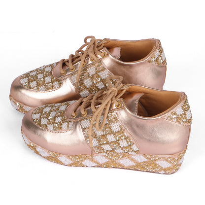 PEARL ALL DAY GOLD SNEAKERS