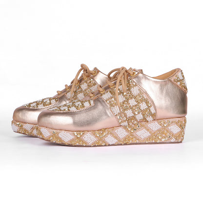 PEARL ALL DAY GOLD SNEAKERS
