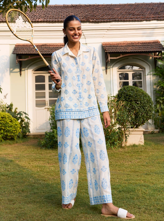 Vaani Linen Off White Co-Ord Set
