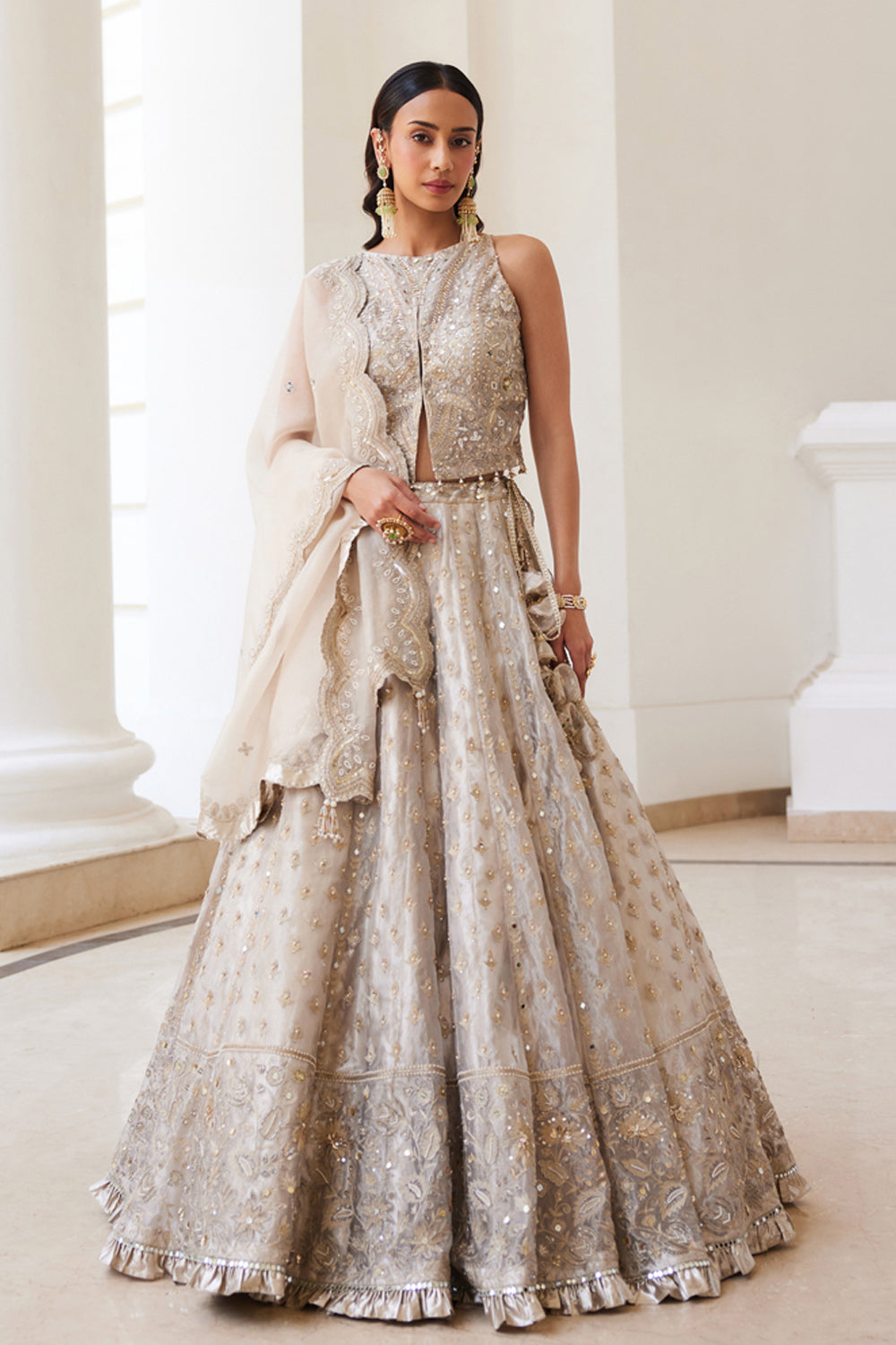 Tissue Lehenga Set