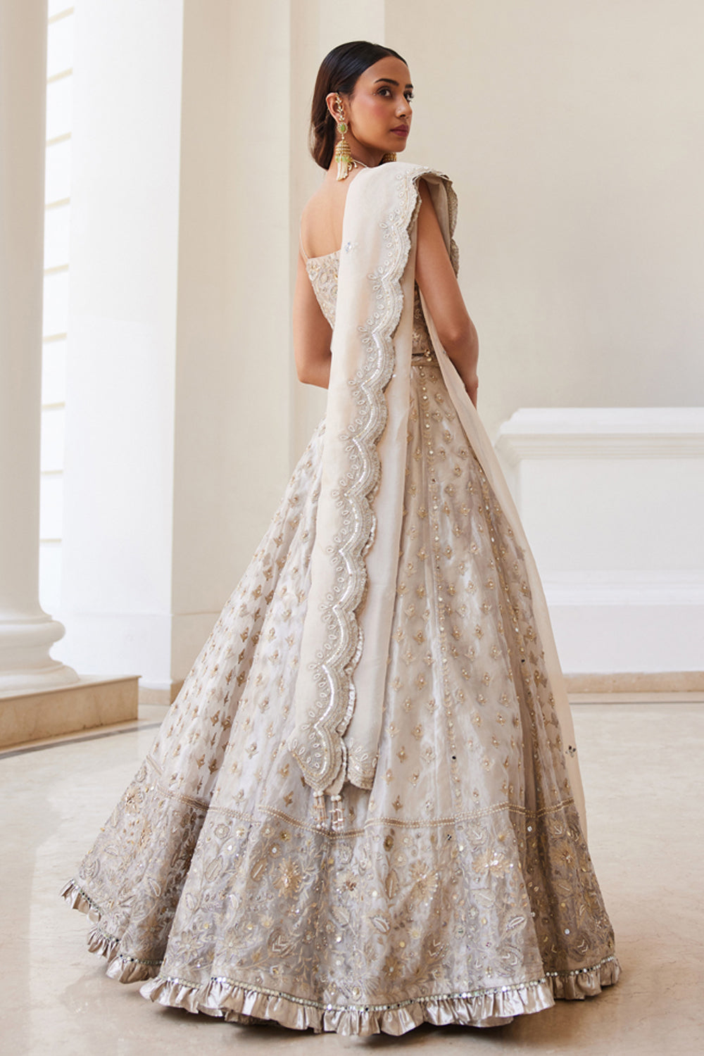 Tissue Lehenga Set
