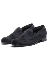 Onyx Elegance Velvet Slip-Ons - Asuka Couture