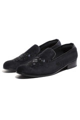 Midnight Luxe Velvet Slip-Ons - Asuka Couture
