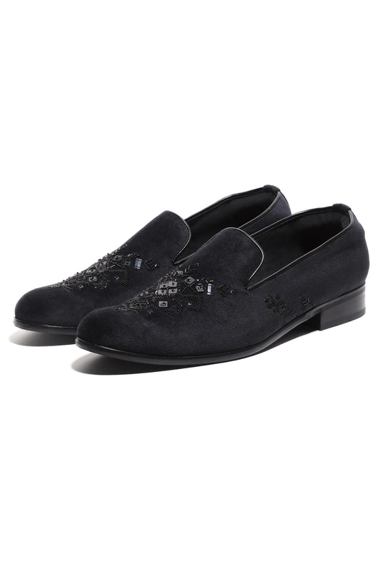 Midnight Luxe Velvet Slip-Ons - Asuka Couture