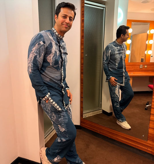 Salim Merchant in MORPH Blue Kurta